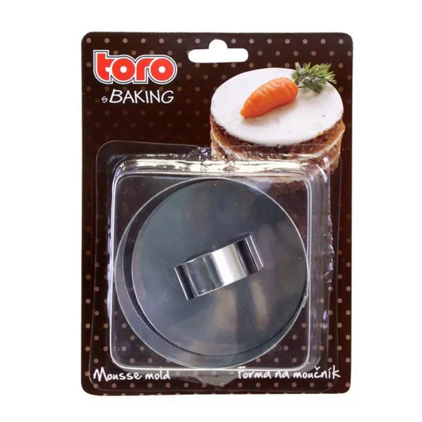 Nerezová formička na tvarovanie pokrmov TORO 8 cm, guľatá