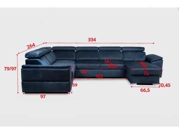 Rozkladacia sedacia súprava JOY U PANORAMIC Látka: LUX 8