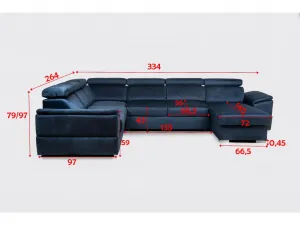 Rozkladacia sedacia súprava JOY U PANORAMIC Látka: LUX 8