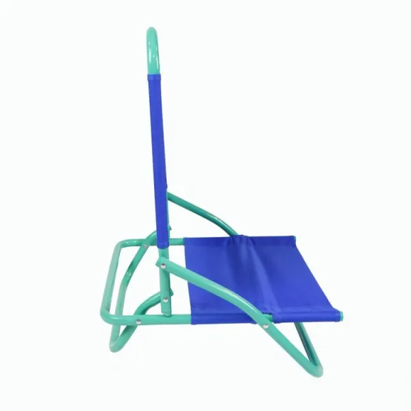 Plážové skladacie kreslo, PVC, modro-zelené