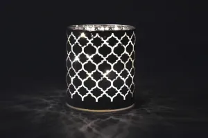 Sada dekoratívnych svietidiel, biele sklo micro LED