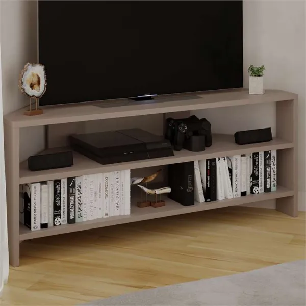 Rohový TV stolík Houseland Thales mocha