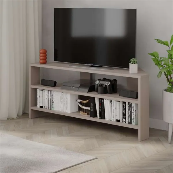 Rohový TV stolík Houseland Thales mocha