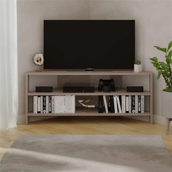 Rohový TV stolík Houseland Thales mocha