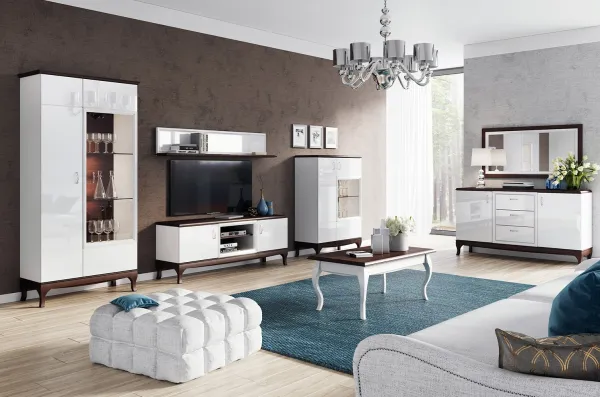 Szynaka Vitrína Massimo 10 62 cm ľavá biela/mocca