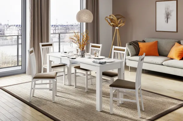 Szynaka Jedálenský rozkladací stôl Orion 02 100/160 cm biely