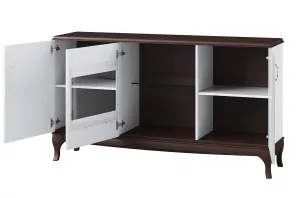 Szynaka Komoda Massimo 48 165 cm biela/kávová