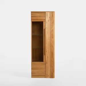 Szynaka Vitrína London 10 72 cm z masívu s LED osvetlením dub prírodný