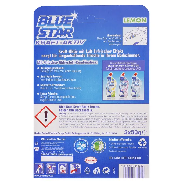 Blue Star Kraft Aktiv WC blok Citrón 3 x 50 g