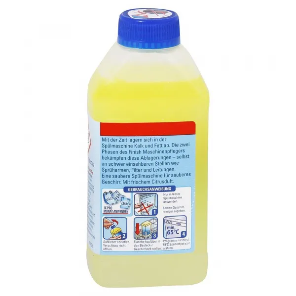 Finish čistič umývačky riadu na vodný kameň a mastnotu Citrón 250 ml