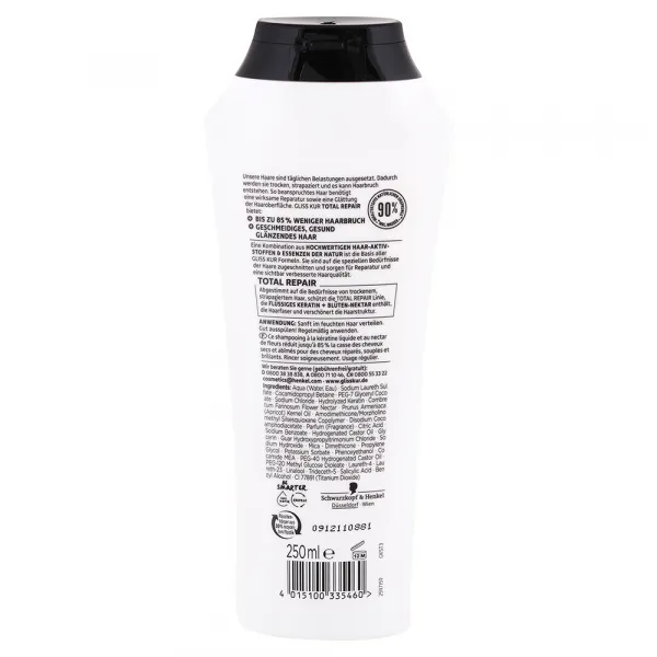 Gliss Kur Total Repair šampón na poškodené vlasy 250 ml
