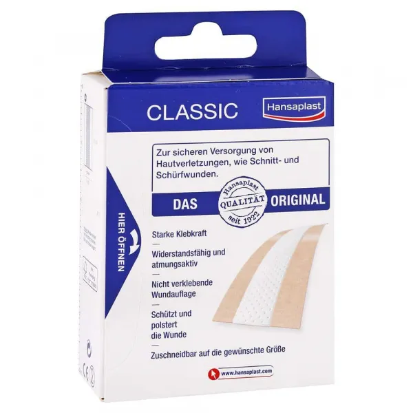 Hansaplast Classic textilná náplasť s vankúšikom 2m x 6cm