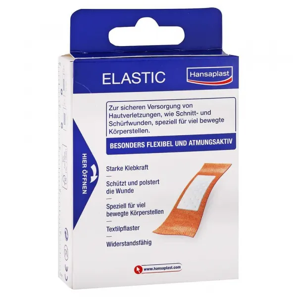 Hansaplast Elastic elastické náplaste pre pohyblivé časti tela 2 veľkosti / 20 ks