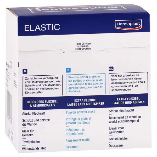 Hansaplast Elastic elastické náplaste pre pohyblivé časti tela Rodinné balenie 5m x 6cm