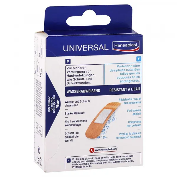 Hansaplast Universal vodeodolné náplaste 4 veľkosti / 40 ks