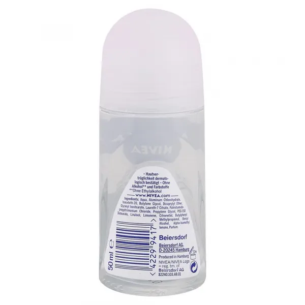 Nivea Black & White guľôčkový antiperspirant Invisible Clear 50 ml