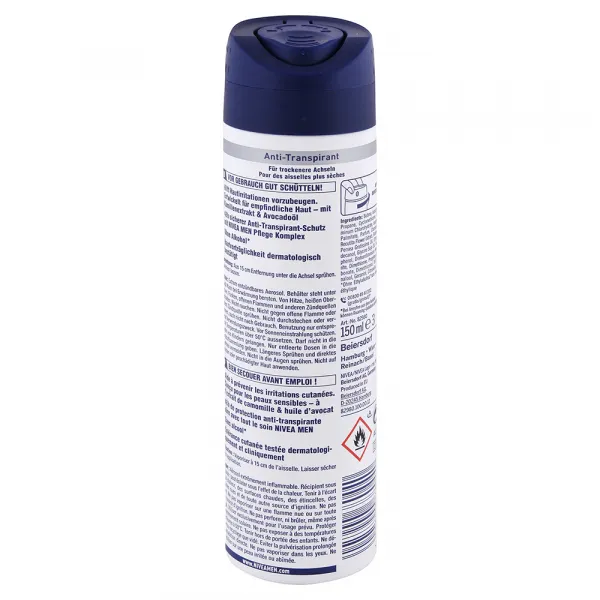 Nivea men sprejový antiperspirant pre mužov Sensitive Protect deodorant 150 ml