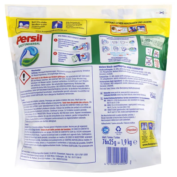 Persil Discs Univerzálne kapsule 4v1 76 ks