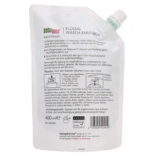 Sebamed náhradná náplň tekutej emulzie na umývanie 400 ml