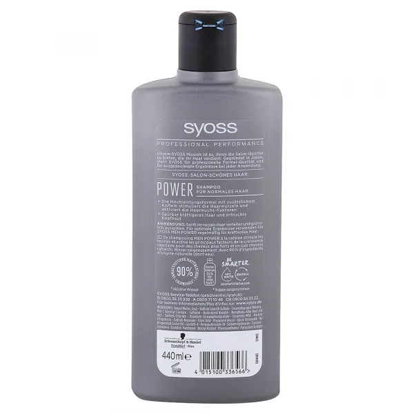 Syoss Men Power šampón na normálne vlasy a rast vlasov 440 ml