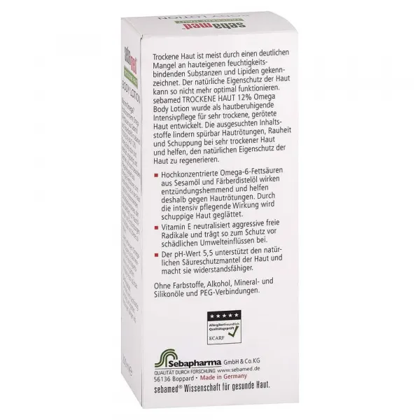 Sebamed telové mlieko na suchú pokožku s Omega 12% 200 ml