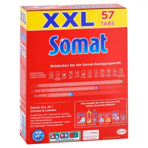 Somat All in 1 tablety do umývačky riadu Citrón a limetka 57 ks
