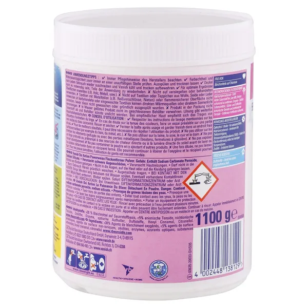 Vanish Oxi Action práškový odstraňovač škvŕn na biele prádlo 1,1 kg