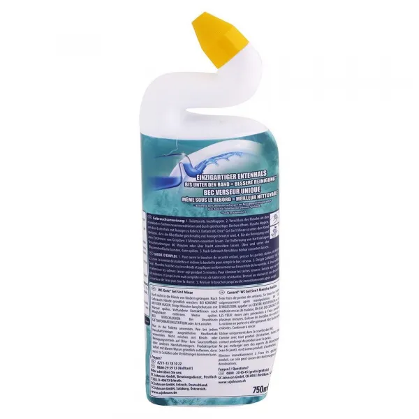 WC Ente gélový čistič toalety 5v1 Mentol 750 ml