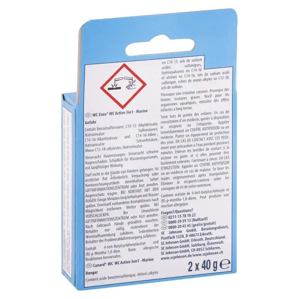 WC Ente náhradná náplň do WC bloku 3v1 Morská sviežosť 2 x 40 g