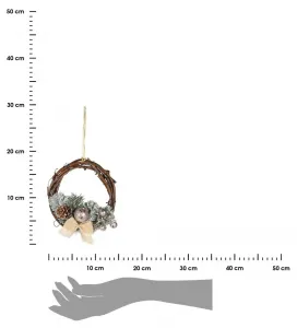 H&S Decoration Vianočný veniec Zasnežený 15 cm