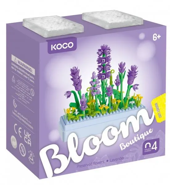 Stavebnica mini KOCO Levanduľa plast 239ks v krabičke 11x12x5cm
