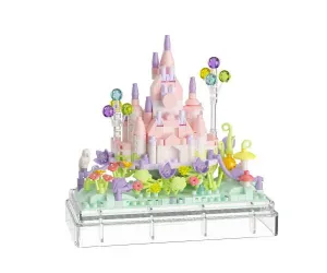 Stavebnica mini KOCO Letný hrad plast 412ks v krabičke 11x12x5cm