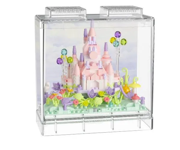 Stavebnica mini KOCO Letný hrad plast 412ks v krabičke 11x12x5cm