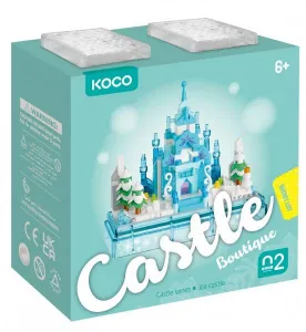 Stavebnica mini KOCO Zimný hrad plast 381ks v krabičke 11x12x5cm
