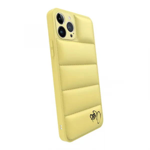 Puffer case pro Apple iPhone 12 - Separ Puffer - Žltá