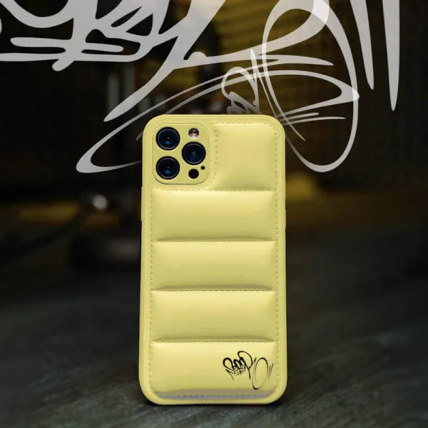 Puffer case pro Apple iPhone 12 - Separ Puffer - Žltá