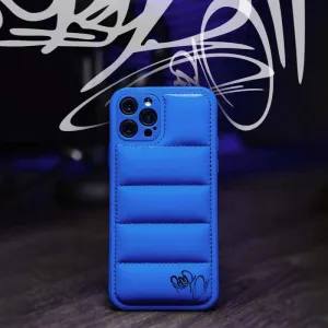 Puffer case pro Apple iPhone 12 - Separ Puffer - Modrá