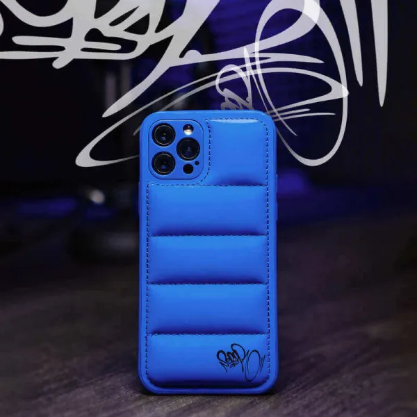 Puffer case pro Apple iPhone 15 Plus - Separ Puffer - Modrá