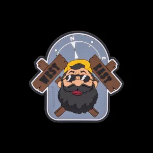 Helikon-Tex nášivka Beardman OUTBACK PVC, šedá