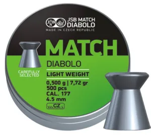 Diabolo JSB Match pištol, 500 ks, kal. 4,51 mm