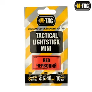 Chemické svetlo M-TAC Light Sticks 40 mm 10 ks - červené