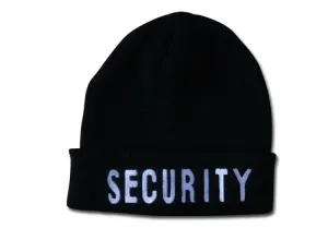 Čiapka pletená Mil-Tec s nápisom SECURITY - čierna
