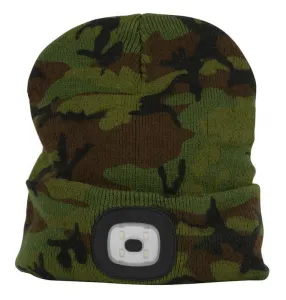 Čiapka s LED svietidlom camo
