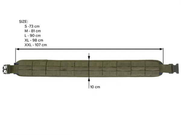 Opasok taktický 8FIELDS MOLLE Combat Belt M 96cm - coyote