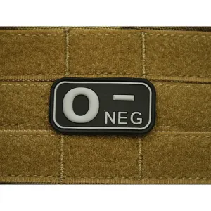 Patch označenie krvnej skupiny, 0- NEG - čierny