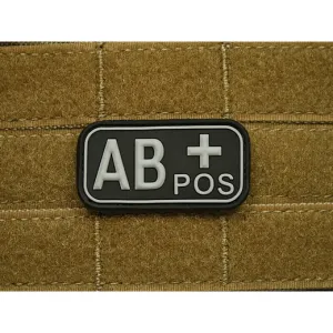 Patch označenie krvnej skupiny, AB+ POS - čierny