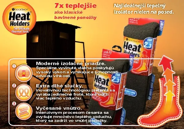 Ponožky HEAT HOLDERS - olivovozelené