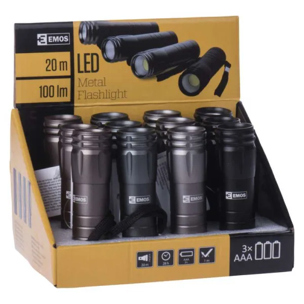 Svietidlo ručné EMOS P4705, 3W COB LED - 4 farby