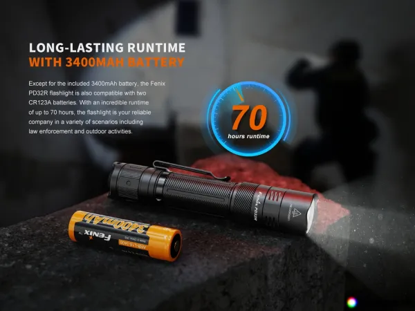 Svietidlo taktické FENIX PD32R nabíjateľné