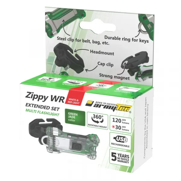 Svietidlo multifunkčné ARMYTEK Zippy WR Extended Set - zelené
